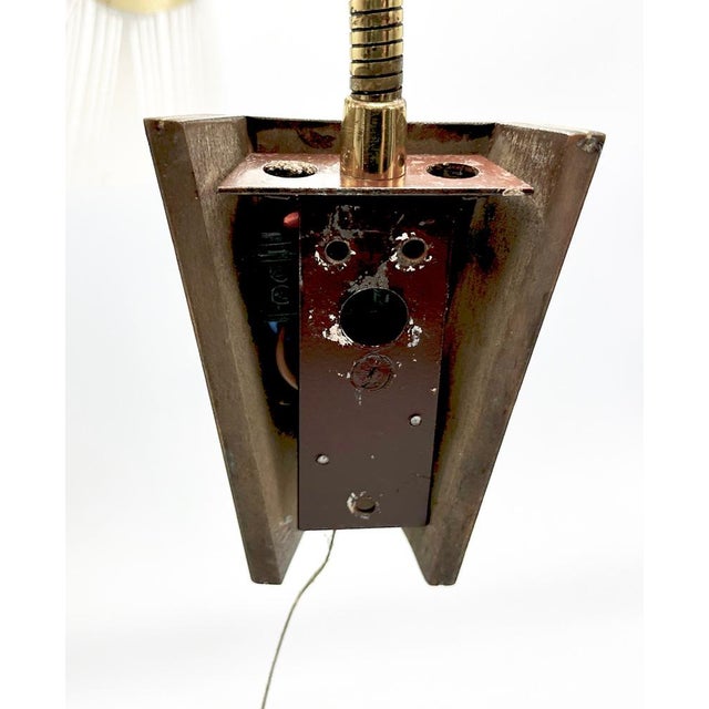 Mid-Century Scandinavian Modern Teak & Brass Sconce, 1960s For Sale - Image 9 of 12