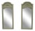 French Distressed Painted Wall Bathroom Vanity Mirrors by Dixie - Pair For Sale