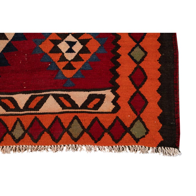 Mid-20th Century Vintage Kilim Rug 5' 2" X 12' 7'' For Sale - Image 9 of 13