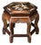 Vintage Chinese Huali Rosewood Hexagonal Stool | Mother-of-Pearl Inlaid Bird & Flower Motif For Sale