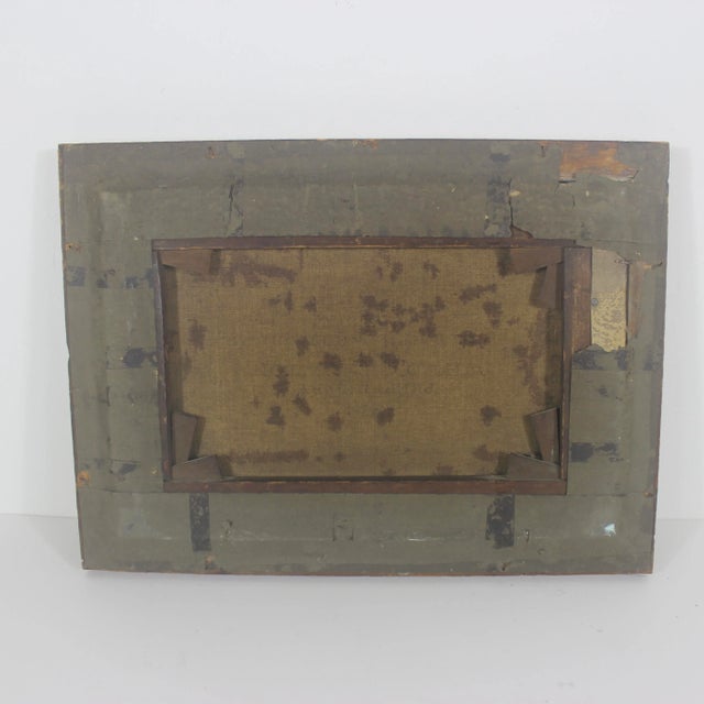 Antique Signed Oil Painting Impressionist Fall Landscape With Trees and Laneway Framed For Sale - Image 6 of 11