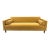Brand New Modern Sofa/ Couch in Honey Yellow Velvet Upholstery Made in Usa Solid Wood Frame For Sale