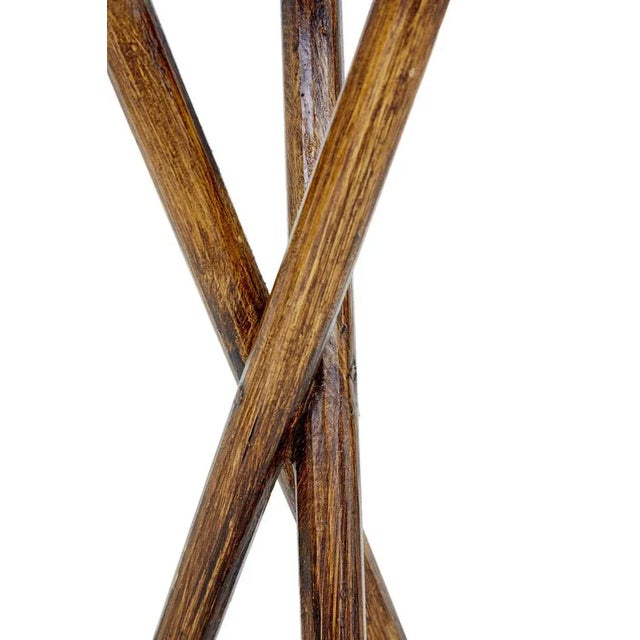 Mid 20th Century Woven Plant Stands, 1950s, Set of 2 For Sale - Image 4 of 7