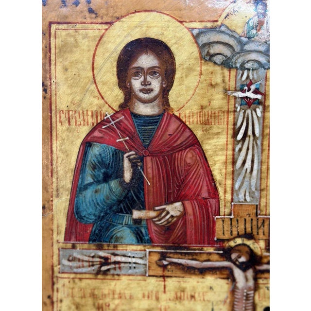 18th Century 18th Century Traditional Religious Icon For Sale - Image 5 of 8