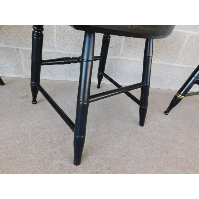 L Hitchcock Maple Stenciled Eagle Back Tavern Inn Chairs - Set of 4 For Sale - Image 17 of 17