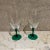 1970s Pair of Green Stem Wine Water Goblet Glasses For Sale In San Diego - Image 6 of 6