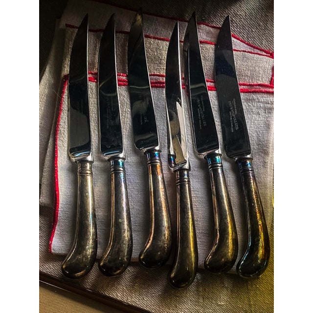 Mid 20th Century Mid 20th Century Fry and Wigfull Sheffield Steel Steak Knives, Set of 6 For Sale - Image 5 of 5