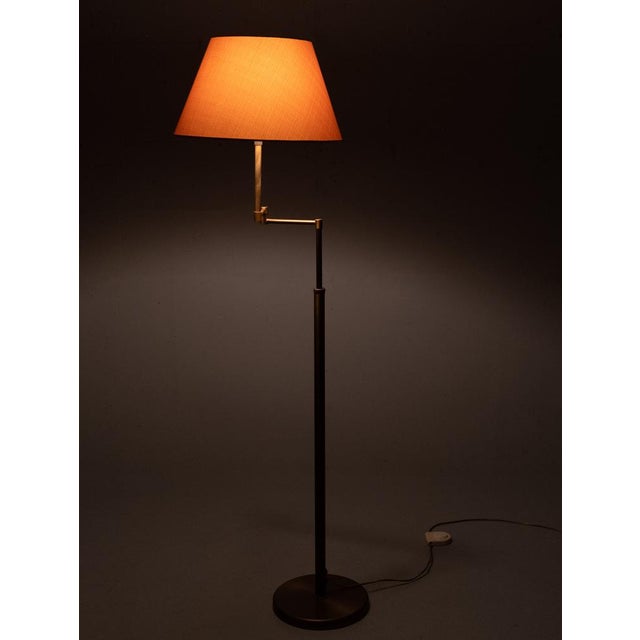 Metal Swing Arm Library Floor Lamp from Steinhauer, Germany, 1980s For Sale - Image 7 of 8