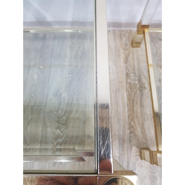 Hollywood Regency Tables in Glass by P. Vandel, Paris, 1970s, Set of 2 For Sale - Image 15 of 18