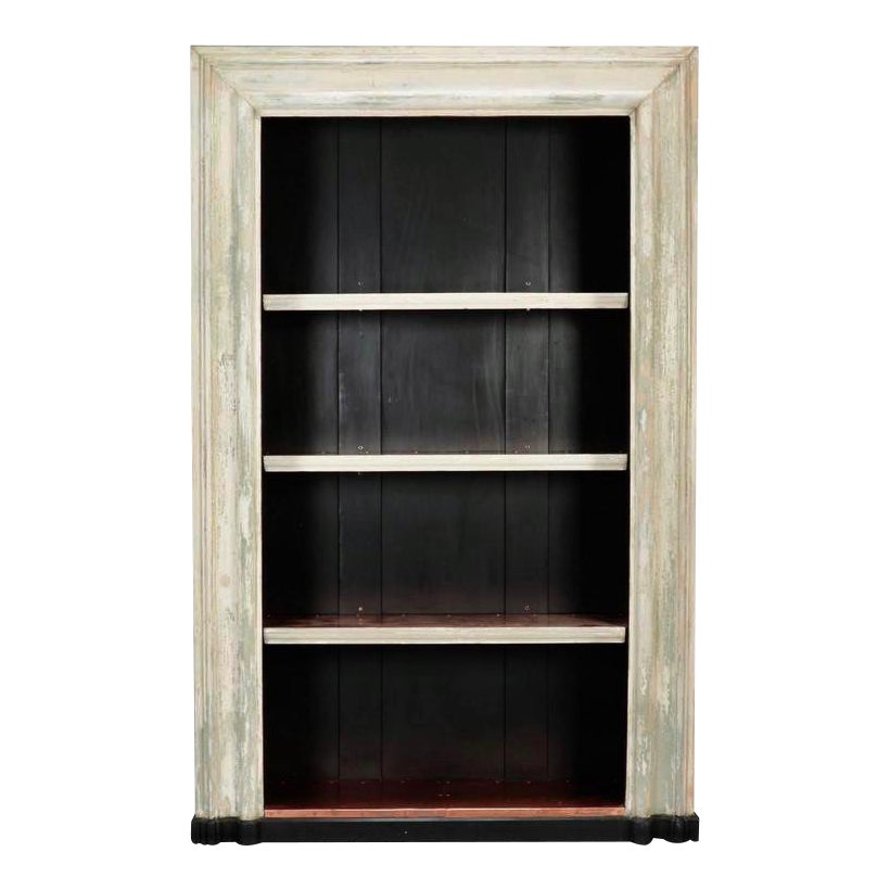 19th Century Door Frame Bookcase with Copper Lined Shelves Chairish