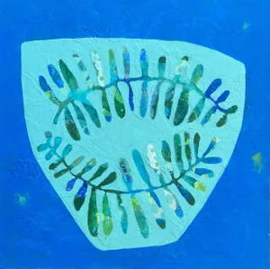 Fernished Vessel, Original Painting by Tracy Allegro