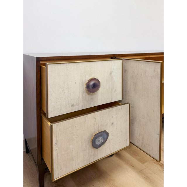 John Richard Designer Amethyst Geode Stone Credenza, Modern Statement Piece For Sale - Image 10 of 14