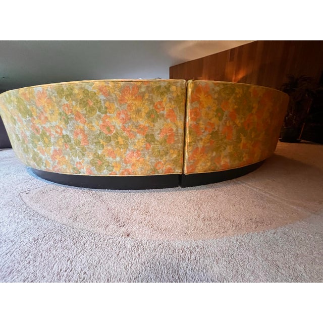 1960s 1960s Erwin-Lambeth for John Stuart 3-Piece Curved Sectional Sofa — Mid-Century Modern, Original Fabric, 225″ For Sale - Image 5 of 10