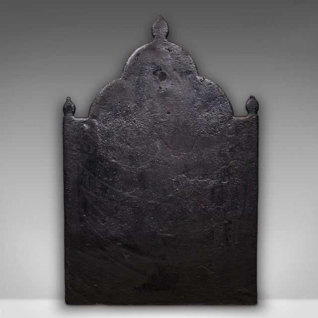 Antique Tree of Life Fire Back, English Cast Iron Fireplace Reflector, Victorian For Sale - Image 4 of 8