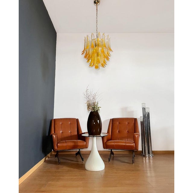 Orange Italian Orange Murano Glass Chandelier, 1990s For Sale - Image 8 of 18