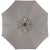 Modern Single Scallop 9 Ft Crank Outdoor Push Button Tilt Umbrella in Taupe & White For Sale - Image 3 of 5
