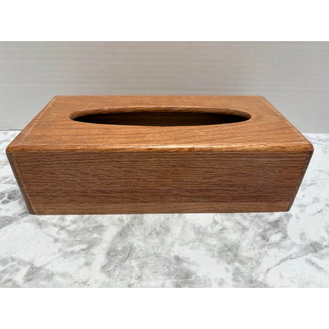 Vintage Americana Wood Tissue Box Cover For Sale - Image 4 of 6