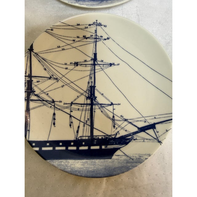 Blue Caskata Rigging Small Plates, Set of Six For Sale - Image 8 of 12