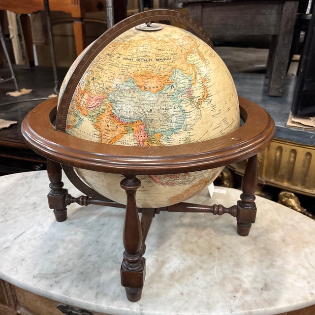 Mid 20th Century Desk Top Globe by Replogle Globes | Chairish