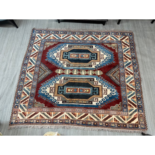 Design Plus Gallery presents a 5ft 1in X 5ft 8in Traditional Armenian Artsakh Area Rug. The rug is hand-woven with two...