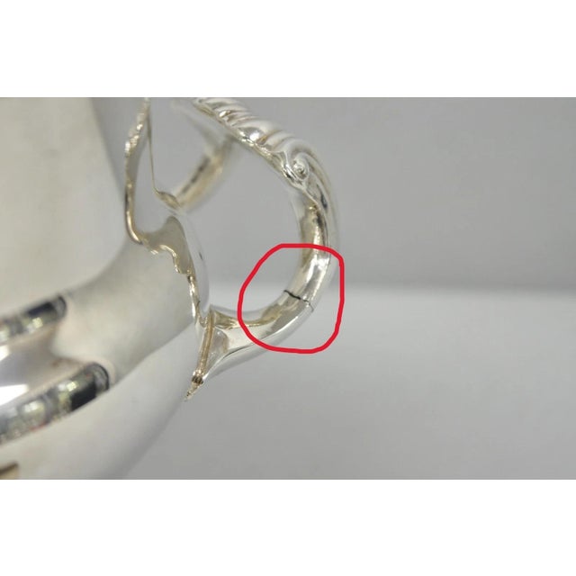 Silver Vintage English Regency Style Silver Plated Champagne Chiller Bar Ice Bucket For Sale - Image 8 of 15