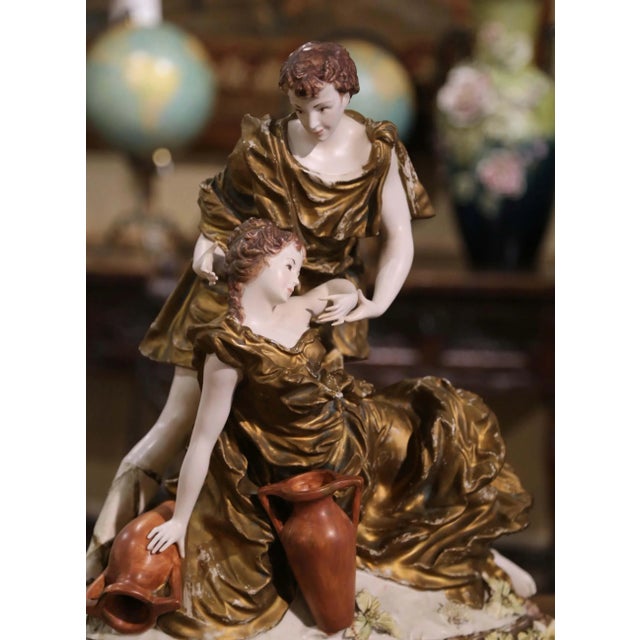 Italian Mid-Century Italian Capodimonte Style Porcelain Figural Group by Benrose For Sale - Image 3 of 12
