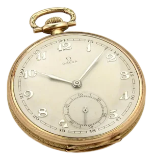 Omega 14k Gold 15 Jewels Hand Wind Pocket Watch