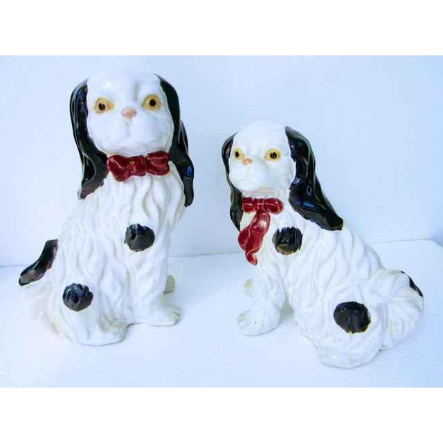 Textile Staffordshire Style English Spaniels Cavalier Comforter Dogs For Sale - Image 7 of 11