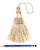 Champagne and Cream Color Key Tassel With Looped Ruche Detail For Sale In New York - Image 6 of 14