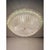 1990s 1990s Traditional Italian White Graniglia" Budino"Murano Glass Flush Mount in 70' Style With Green Trimming - a Pair For Sale - Image 5 of 7
