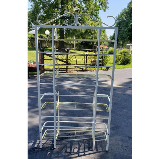 1980s French Style Bakers Rack with Gold Accents Chairish
