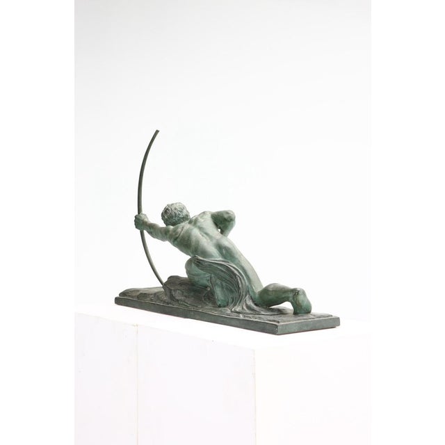 G . Boni, Sculpture of Archer, 1960s, Bronze Patinated Plaster For Sale - Image 4 of 8