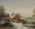 American "Old Mill Near Hergarmney" by M. Thompson 1837, Signed, Oil on Canvas Painting For Sale - Image 3 of 12