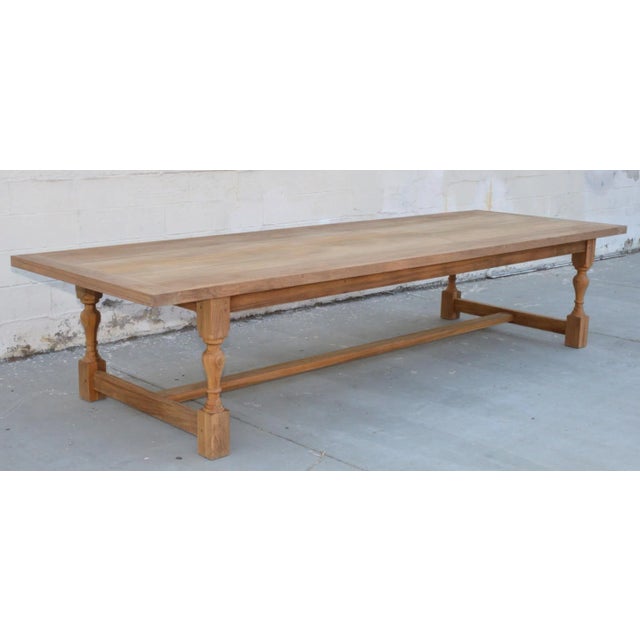 Indoor or Outdoor Teak Dining Table For Sale - Image 9 of 10