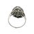 Platinum Antique Art Deco Platinum Diamond Filigree Cocktail Ring, Size 5 For Sale - Image 8 of 8