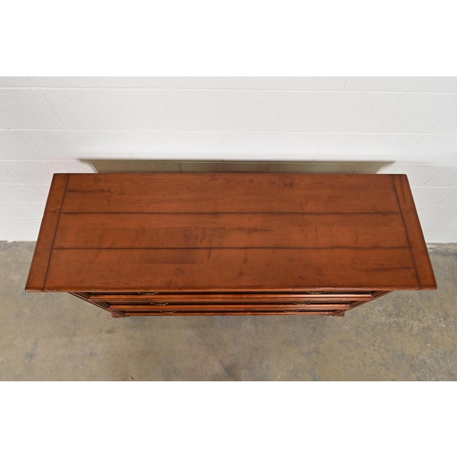 Baker Furniture Italian Provincial Carved Maple Dresser or Chest of Drawers For Sale - Image 11 of 15