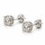 3.03ct M Si Round Natural Diamond Stud Earrings in 14k White Gold, Pair For Sale - Image 4 of 6