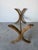 Brown Vintage Coastal Organic McGuire - Style Rattan and Leather Dining Table With Glass Top For Sale - Image 8 of 12