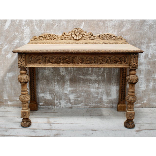 Antique Oak Hall Table, 1880 For Sale - Image 12 of 12