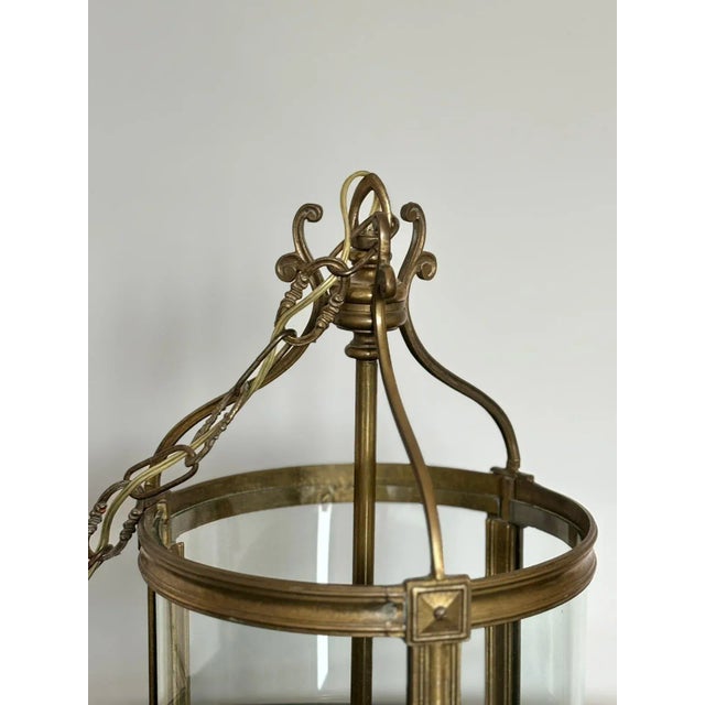 Lantern in Brass and Blown Glass, Italy, 1950s For Sale - Image 4 of 12