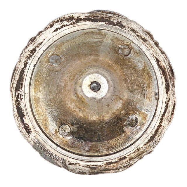 Pair Godinger Baroque Silverplate Candlesticks — Rococo Revival 8.25" For Sale - Image 9 of 11