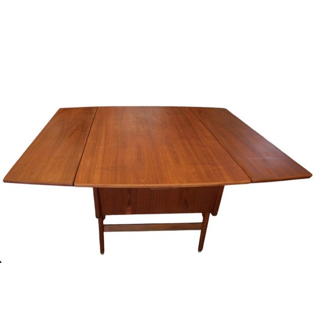 1970s Extendable Desk in Teak by Carl Aage Skov for Munch Møbler, 1960s For Sale - Image 5 of 18