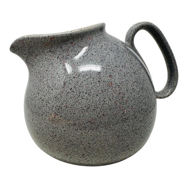 Mid-Century Modern Waechtersbach West Germany Granite Spatter Pitcher - 1970s For Sale