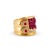 Modern Vintage 18k Yellow Gold 4.16ctw Invisible Set Ruby Diamond Mystery Band Ring, Size 7.75 For Sale - Image 3 of 8
