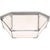 Modern Suzanne Kasler for Visual Comfort Signature Morris Large Flush Mount in Polished Nickel with White Glass For Sale - Image 3 of 4