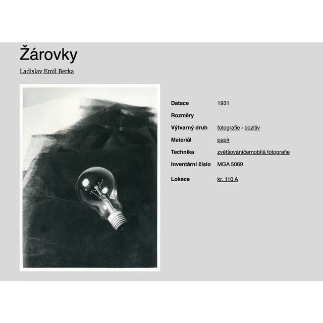 1980s L. E. Berka, Light Bulb, 1931, Signed Gelatin Silver Print For Sale - Image 5 of 7