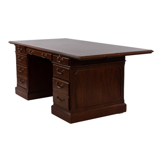 Alma Desk Company Mahogany Executive Desk Chairish