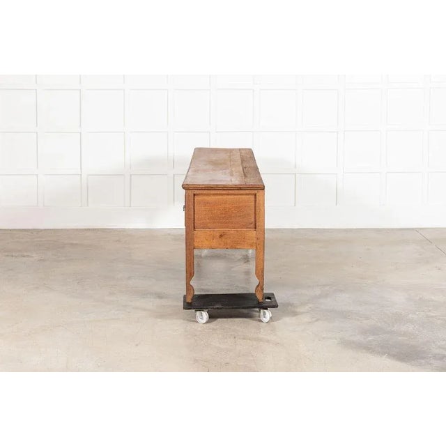 Brown Large Early 19th Century English Oak Dresser Base, 1800 For Sale - Image 8 of 13