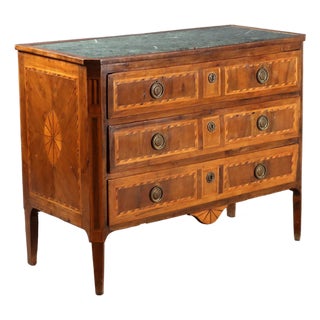 Neoclassical Walnut Chest of Drawers For Sale