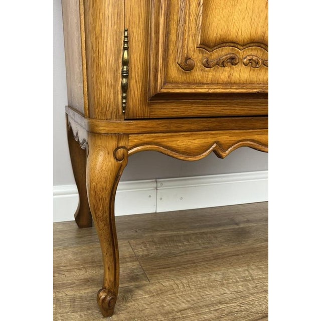 Wood Vintage Louis French Carved Cupboard For Sale - Image 7 of 11